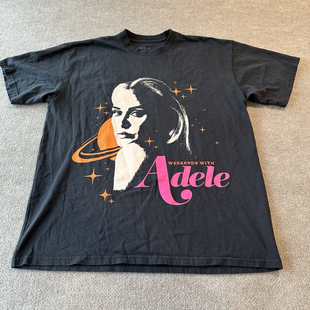 Women's Adele T-Shirt Black‎ Weekends with Adele Size Large